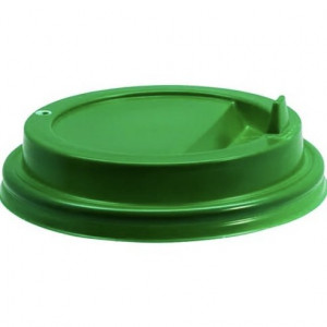 Крышка для стакана Интерпластик-2001 90 мм зеленая с носиком